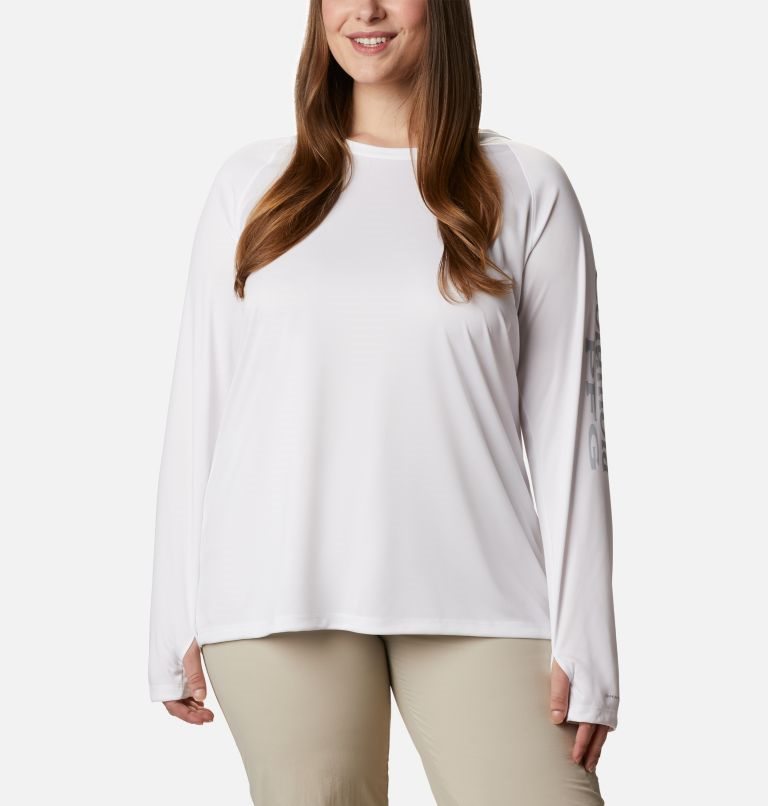 Columbia PFG Tidal Tee Hettegensere Dame Hvite | Plus Size 62358Y